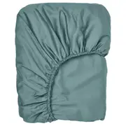 NATTJASMIN fitted sheet, blue-green, Single