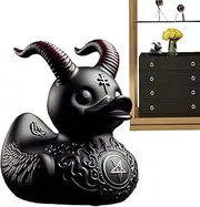 Generisch Gothic Devil Duck for Car Dashboard - Automobile Collectable Duck Doll, Animal Art Sculpture, Dashboard Decoration, Home Decor for Bedroom, Studio, Living Room, Dorm and