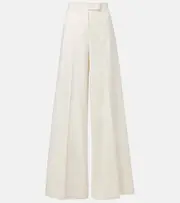 [Max Mara] Max Mara Finish cotton-blend wide-leg pants UK 2 white