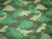 Camosaur Dinosaur Multicoloured Flannelette Cotton Fitted Cot Sheet Handmade
