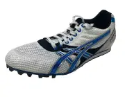 Asics Hyper LD White/Blue Men;s XC Spikes Size 9.5