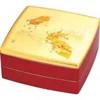 在飛比找蝦皮購物優惠-日本製 山中漆器 金箔 雙層 果盒 零食盒 便當盒