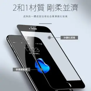 iPhone 6 6S Plus 軟邊碳纖維手機9H鋼化玻璃保護貼(iPhone6s保護貼 iPhone6SPlus保護貼)