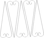 HANABASS 10pcs Multi-Functional Garden Shepherd Crook Hooks for Plant Labels Metal Stakes for Lawn Ornaments Heavy-Duty Decorative Sign Holders for Outdoor Use