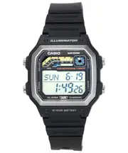 Casio Digital Alarm Chrono Illuminator Stopwatch Timer WS1600H1A 100M Mens Watch