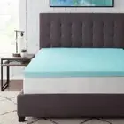 Mattress Topper 3-Inch Gel Memory Foam Plush No Pocket Twin XL Size Blue