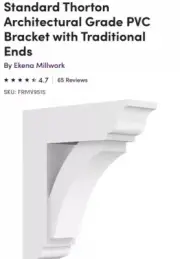 Standard Thornton Architectural Grade PVC Bracket with Traditional Ends