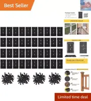 Deck Railing Bracket Connectors, 2x4, 40 PCS Nylon Brackets with 240 PCS Coat...