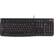 LOGITECH K120 Keyboard Quiet typing Spill-resistant Durable keys Thin profile Curved space bar Adjustable tilt legs