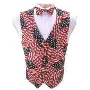 Stars & Stripes USA Tuxedo Vest and Bowtie