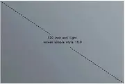 Projection Screen with Metal Anti Light and Non Perforated Adhesive Installation, Can Be Wiped with A Damp Tissue(120 inch)