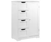 Bathroom Tallboy Storage Cabinet - White