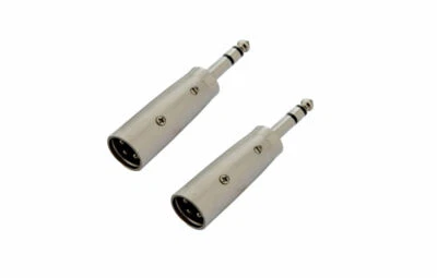 2 4 8 10 PCS XLR 3-Pin Male to 1/4" TRS Stereo Balanced Audio Adapter Connector