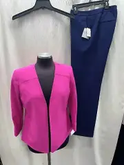 KASPER PANT SUIT /SIZE 4/NEW WITH TAG/RETAIL$200/INSEAM 32"/BLUE