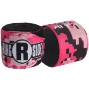 New Ringside Apex Kick Boxing MMA Handwraps Hand Wrap Wraps 180" Pink/Black Camo