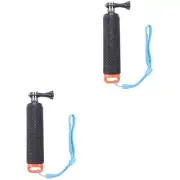 2pcs Dive Buoy Pole Floating Handheld Stick Floaty Handle Hand Grip Camera