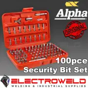 100x Alpha Security Drill Bit Screwdriver Magnetic Tamper Driver Set CR-V EW-100
