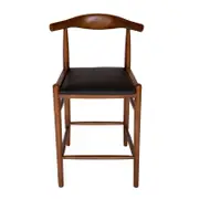 SK Designer Living | Replica Hans Wegner Elbow Counter Stool | Walnut & Black