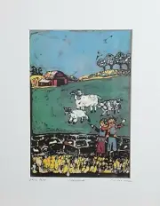 Batik Print "SPRINGTIME" Signed/Numbered/Matted by Jennifer Flynn, Artist