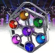 Hexagon LED Stage Light – 7×30W Full Colour RGB 4-in-1 Retro DJ Lights with Dimmable Effects, for Bar, Club, Party, Wedding, Event, Festival