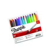 Sharpie 75846 Permanent Markers, Fine Point, Assorted Colors, 24-Count