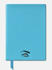 NEW MONTBLANC LEATHER NOTEBOOK #146 MUSES MARIA CALLAS, BLUE - LINED 131906