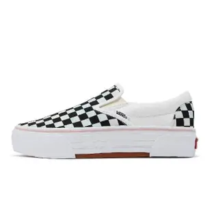 【VANS】休閒鞋 V98CF CHKY Slip On 男鞋 女鞋 白 黑 棋盤格 懶人鞋 厚底 日本線(6344580002)