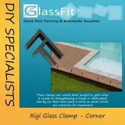 Pool Fencing Glass Clamp Stainless Steel 90 Degree Corner Frameless