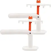 OSALADI Utensil Hanger 2pcs Wall Mount Wall Hooks for Office Wall Hooks for Home Rotating Utensil Holder Under Cabinet Holder Bracket Sticky Hook Plastic Wall Hanging Heavy to Rotate