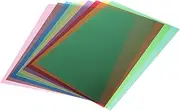 Generic 9pcs Translucent Colored Light Diffuser Sheets Filter Gels for Photography and Stage Lighting Colored Gel Sheets for Visual Effects and Design