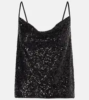 [Diane von Furstenberg] Diane von Furstenberg Berlin sequined top AU 12 black