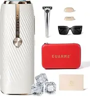 Laser Hair Removal with Ice Cooling, IPL Hair Removal Device Painless, EUARNE At-Home Use Hair Removal for Women, Dual lights, Effective in 2 Weeks, Stroage Bag for Traval.