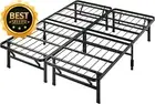 Smartbase Queen Bed Frame, Foldable Metal Steel, Heavy Duty, Under Bed Storage