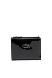 [Diesel] Diesel - Small wallet in glossy leather - Small Wallets - Woman - Black UNI Black