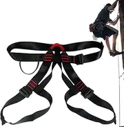 Climbing Safety Harness,Rock Climbing Safety Harness Half Body Belt - Thickened Polyester Webbing Comfortable Security Equipment for Mountaineering, Rappelling