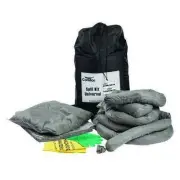 Spill Kit Universal Absorbent Bag 9 Gal Pads Socks Gloves Cleanup Black 10 Gal
