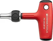 PB Swiss Tools Cross-Handle Ratchet Screwdriver PB 1255.MR-80 | 100% Swiss Made | Screwdriver with Cross-Handle and Magnetic Stainless Steel Bit Holder for C6 and E6 1/4" PrecisionBits