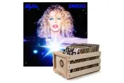 Crosley Record Storage Crate & Kylie Disco - Black Vinyl Album Bundle