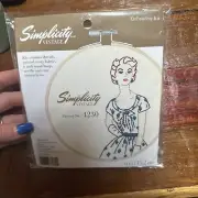 Dimensions Embroidery Kit with Hoop Simplicity Vintage Hoop Pattern No. 4230