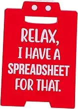 VILLFUL Funny Desk Decor Acrylic Sign Stand Office Humor Desk Plaque Spreadsheet Sign