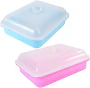 INOOMP 2 Sets Gardening Plant Germination Trays with Covers Greenhouse Nursery Pots for Use for Growing Vegetables Flowers and Seedlings