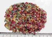 Natural Sapphire Pink, Red, Green, Blue, Yellow, White Rough Mini Crystals 50ct