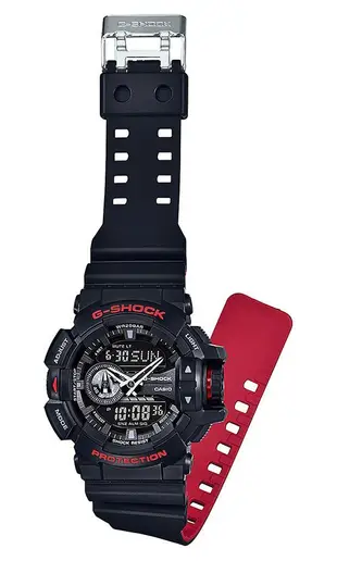 【CASIO G-SHOCK】GA-400HR-1A 防水200米、LED照明、碼表、倒數計時、GA-400HR