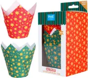 PME Christmas Tulip Muffin Cases - Stars (Pack of 24)