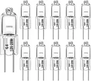 Suithink 12 Pack Halogen G4 Dimmable 12V Bi-pin Base Light Bulb, 10W 150LM 3000Hrs Lifetime, CRI100 2800K Warm White for Cabinet Lighting (10 Watts)