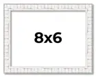 8x6 Frame White Real Wood Picture Frame Width 0.75 inches | Interior Frame Depth