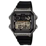 CASIO 10年電力亮眼設計方形數位錶(AE-1300WH-8A)-灰框X黑錶圈/42MM