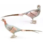 Mark Roberts 2022 Patchwork Pheasant, Assortment Of 2 10-12 Inches