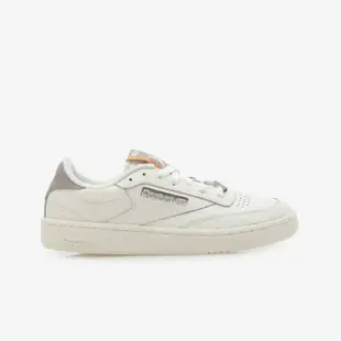 Reebok Club C 85 [100074162 男 休閒鞋 經典 復古 網球鞋 簡約 舒適 百搭 米白 橘黃