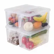 4X Refrigerator Storage Box Food Container Kitchen Fridge Organiser Freezer